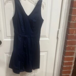 Banana Republic Deep Blue V-Neck Mini Dress